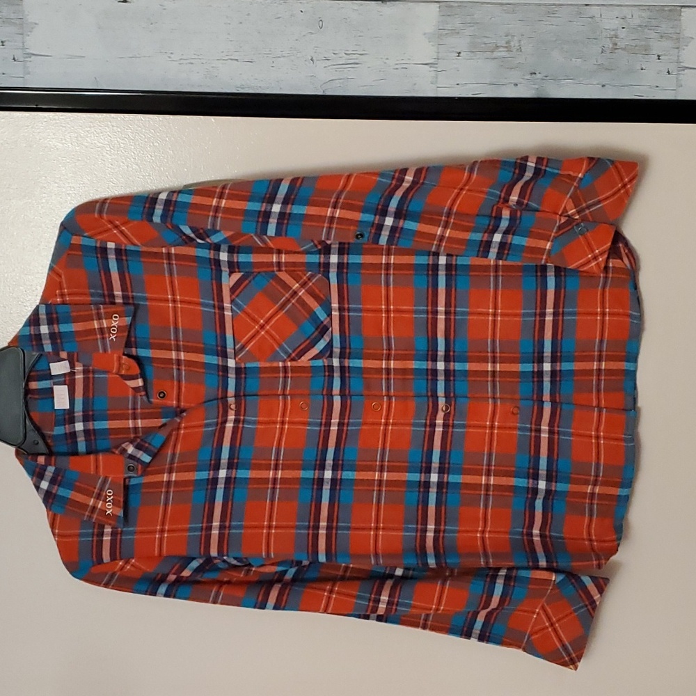 NWOT - Make & Model Long Sleeve Plaid Blouse
